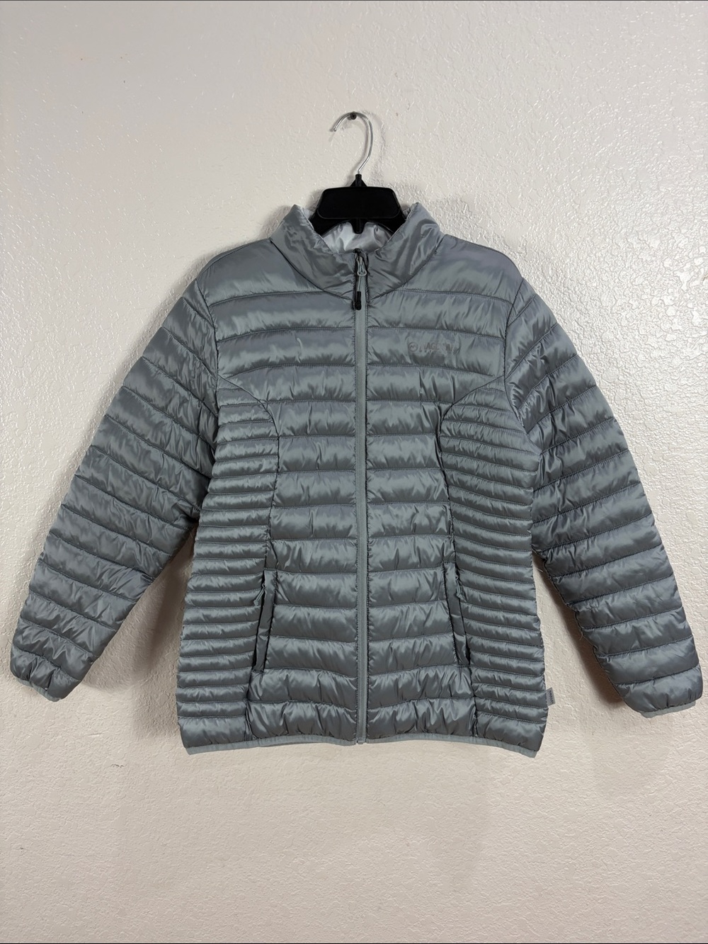 Magellan,Size,L,Light Gray Quilted Puffer Jacket